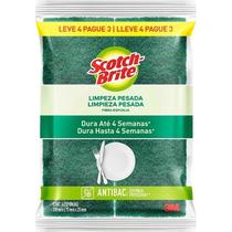 Esponja Para Limpeza Scotch-brite Cozinha - Verde/amarelo - Bloco Com 4
