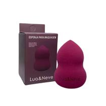 Esponja para Maquiagem Cilíndrica Lua Neve Acabamento Profissional Alta Maciez Ideal para Base, Corretivo e Contorno