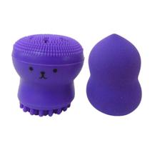 Esponja Para Maquiagem e Limpeza Facial Meily's Roxo Mac-218