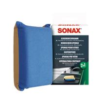 Esponja para para-brisa SONAX 417100 limpeza dupla ação Esponja para para-brisa SONAX 417100 limpeza dupla ação