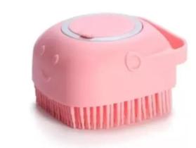 Esponja Pet de Silicone para Banho Cachorro Cães Gatos Massageadora com Dispenser para Shampoo - GN