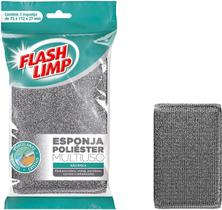 Esponja Poliéster Multiuso Não Risca Antiaderente FlashLimp Esponja Poliéster Multiuso Não Risca Antiaderente FlashLimp