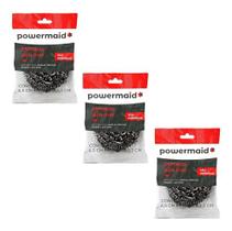 Esponja Powermaid Limpeza Pesada De Aço Inox Pacote X 3 Esponja Powermaid Limpeza Pesada De Aço Inox Pacote X 3