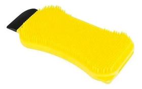 Esponja Prática Silicone 3 em 1 Raspador Rodo Porta Detergente Amarelo