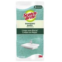 Esponja Scotch-Brite 3M Banheiro Não Risca 3 Unidades