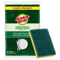 Esponja Scotch Brite Dupla Face Multiuso Com 4 Pecas
