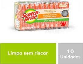 Esponja Scotch-brite Não Risca Limpeza Pack com 10 Unidades