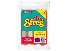 Esponja Sfreg Dupla Face Limpeza Delicada