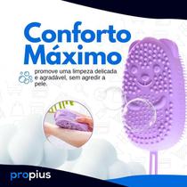 Esponja Silicone Esfoliante Escova Dupla Face Acessório