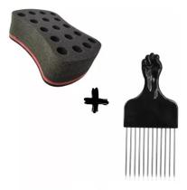 Esponja Simples Para Nudred + Pente Garfo de Metal