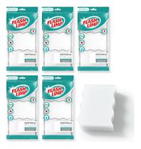 Esponja Tira Manchas Sujeira Kit 15 Unidades Flash Limp