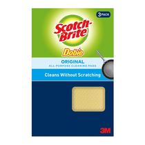 Esponja utilitária Scotch-Brite Dobie Original, pacote com 3 unidades, sem arranhões Esponja utilitária Scotch-Brite Dobie Original, pacote com 3 unidades, sem arranhões