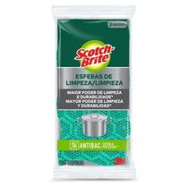 Esponja Verde Esferas De Limpeza Antibac Scotch Brite 3m - 3 Unidades