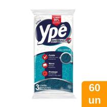 Esponja Ypê Anatômica não Risca Antibac - 60 Embalagens com 3 Unidades Esponja Ypê Anatômica não Risca Antibac - 60 Embalagens com 3 Unidades