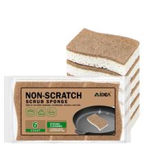 Esponjas de Cozinha AIDEA Antirrisco 6 Unidades Naturais Esponjas de Cozinha AIDEA Antirrisco 6 Unidades Naturais