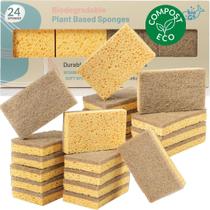 Esponjas de cozinha BioGo White, pacote com 24, biodegradáveis Esponjas de cozinha BioGo White, pacote com 24, biodegradáveis