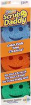 Esponjas de esfoliação flexíveis Scrub Daddy Colors, pacote com 3