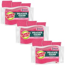 Esponjas de esfoliação Scotch-Brite Delicate Care, 9 unidades (3 pacotes x 3) Esponjas de esfoliação Scotch-Brite Delicate Care, 9 unidades (3 pacotes x 3)