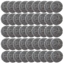 Esponjas de esfregão de aço inoxidável XXJXING, pacote 48 (10g) Esponjas de esfregão de aço inoxidável XXJXING, pacote 48 (10g)