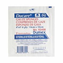 Esponjas de Gaze de Algodão Ducare (4 Pacotes com 50 Unidades) - 8 Camadas, 4x4 Polegadas, Estéril