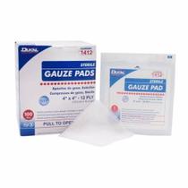 Esponjas de Gaze Dukal Cotton Estéril - 100 Unidades (4x4 Polegadas) - Pacote com 6