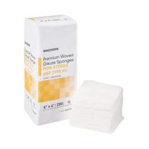 Esponjas de gaze McKesson Premium Woven de 12 camadas 100% algodão 10x10cm Esponjas de gaze McKesson Premium Woven de 12 camadas 100% algodão 10x10cm