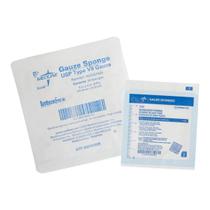 Esponjas de gaze Medline 100% algodão, tecido estéril, 4x4, 12 camadas