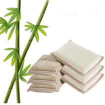 Esponjas de limpeza de cozinha UKEENOR Natural Bamboo Fiber, 6 pacotes