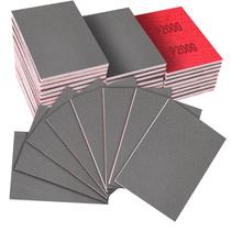 Esponjas de lixar, pacote com 32, 2000 Grit Hook & Loop, espuma úmida/seca