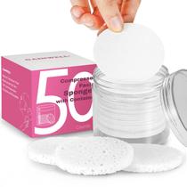 Esponjas faciais comprimidas GAINWELL, 50 unidades com recipiente Esponjas faciais comprimidas GAINWELL, 50 unidades com recipiente