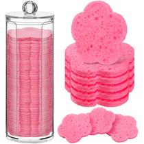 Esponjas faciais comprimidas Sieral 120 unidades com recipiente rosa Esponjas faciais comprimidas Sieral 120 unidades com recipiente rosa