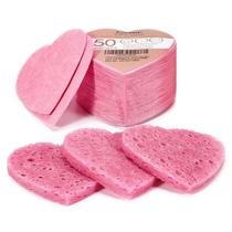 Esponjas faciais GAINWELL Heart Shape 50 unidades 100% naturais Esponjas faciais GAINWELL Heart Shape 50 unidades 100% naturais