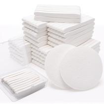 Esponjas faciais Luxiv Compressed White, pacote 240+1 com estojo