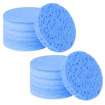 Esponjas faciais Spunspon 100 unidades de celulose comprimida azul