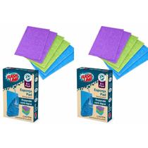 Esponjas Pad Biodegradáveis Flash Limp Expende Na Agua 12 un.