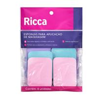 Esponjas Para Aplicação De Maquiagem Ricca Com 6 Unidades Cód.: 2322 Esponjas Para Aplicação De Maquiagem Ricca Com 6 Unidades Cód.: 2322