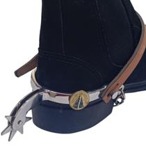 Espora Vaqueiro aço Inox Santa Vaqueiro com correia Cavalo