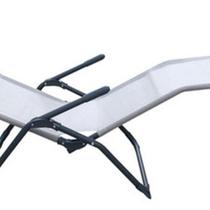 Espreguicadeira Cinza Aco Reclinavel 2 Posicoes 99x60x142 Cm