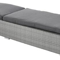 Espreguicadeira Cinza Aluminio E Rattan 5 Niveis 92x65x196cm Espreguicadeira Cinza Aluminio E Rattan 5 Niveis 92x65x196cm