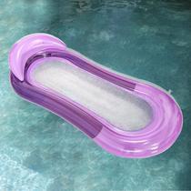 Espreguiçadeira de água flutuante para piscina YFFFOVSSS roxa inflável para adultos