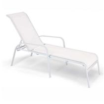 Espreguiçadeira de Alumínio Empilhável Summer Slim Branco Espreguiçadeira de Alumínio Empilhável Summer Slim Branco