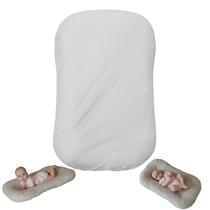 Espreguiçadeira de bebê Aila+Aiden ajustável de algodão orgânico cinza