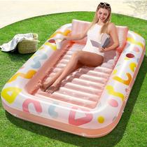 Espreguiçadeira de bronzeamento inflável Float SLOOSH 4 em 1 rosa