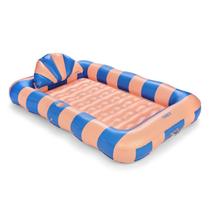 Espreguiçadeira de bronzeamento para piscina Float FUNBOY Coral Stripe com travesseiro