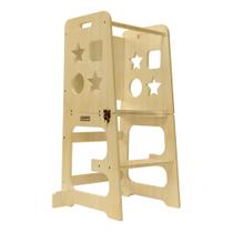 Espreguiçadeira de Cozinha Bedmoimo Kids com Corrimão de Segurança em Madeira Maciça