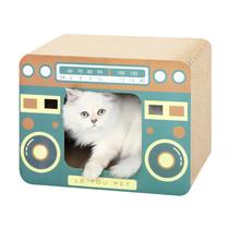 Espreguiçadeira de papelão Cat Scratcher FluffyDream em forma de rádio Espreguiçadeira de papelão Cat Scratcher FluffyDream em forma de rádio