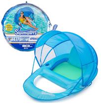 Espreguiçadeira de Piscina SwimWays Spring Float Premium com Dossel