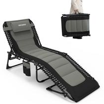 Espreguiçadeira dobrável acolchoada WKFAMOUT Oversize 150kg