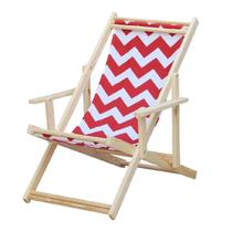 Espreguiçadeira Dobrável para Piscina ou Varanda - Madeira Maciça, Com Braço, Natural