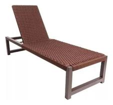 Espreguiçadeira Em Alumínio Corda Náutica P/ Piscina Jardim